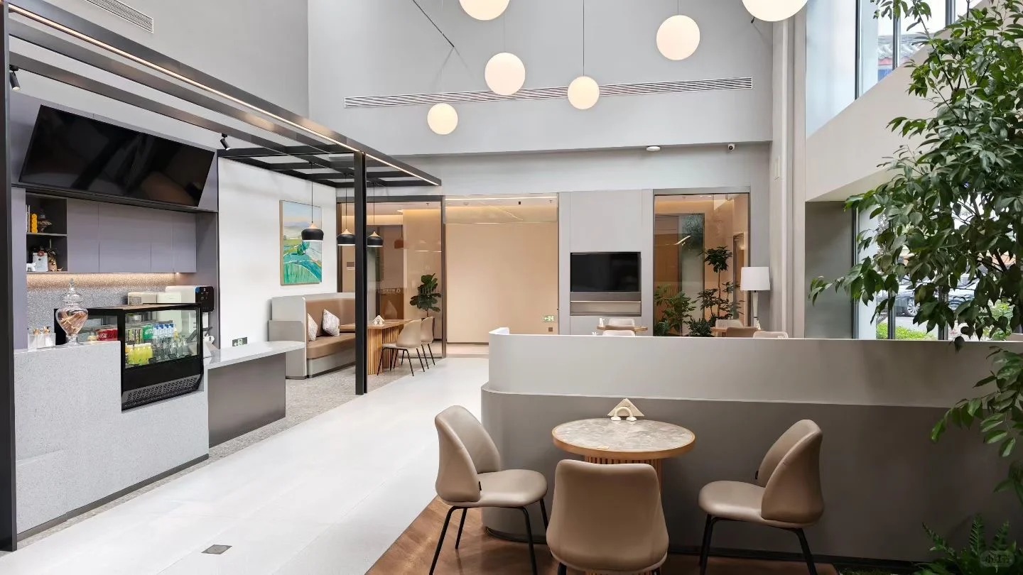 Hospital lobby and cafe area
