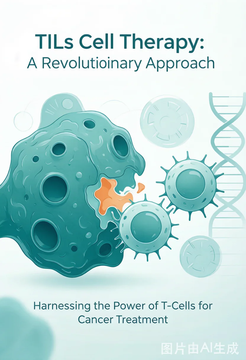 TILs cell therapy concept — immune cells attacking cancer cells